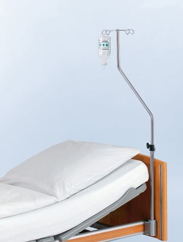 Porte-perfusion avec 4 crochets, courbé à 45°